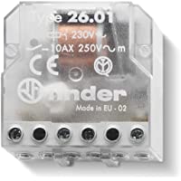 Finder 260182300000- Telerruptor-interruptor unipolar encastrable 1 NA - CA (50Hz) - 230 V- Transparente-